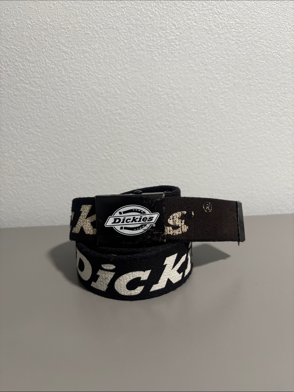 Dickies black and white web belt 46”